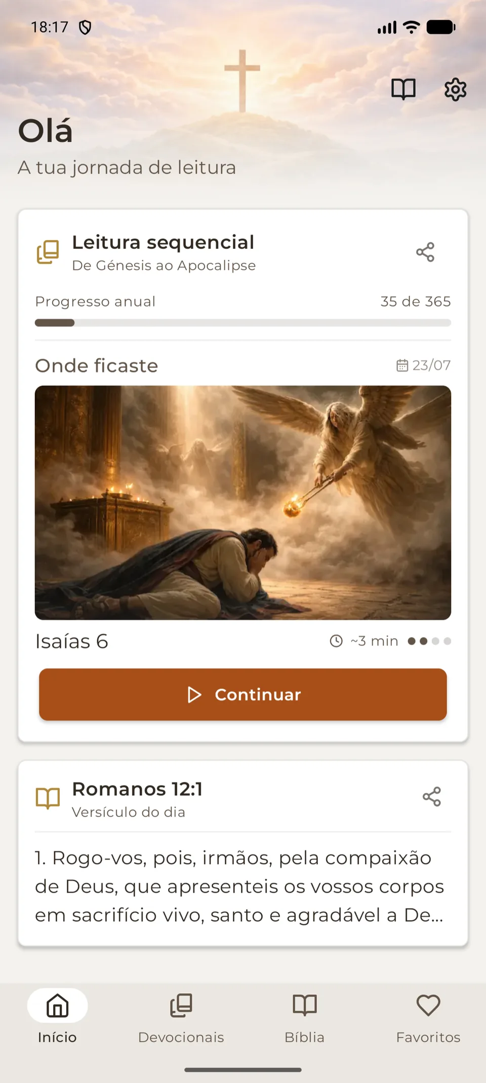 Plano anual da Bíblia Sagrada 365 no Android